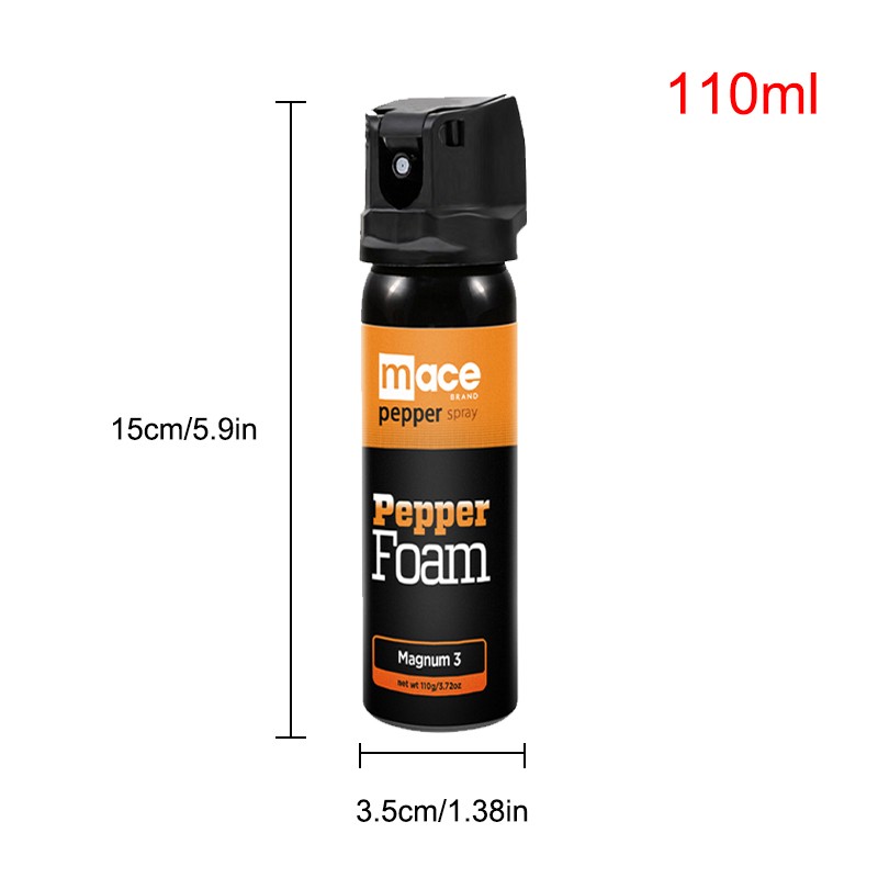 6 Pack Mace Magnum 3 Pepper Spray 110 ml MACE Foam 3.7oz