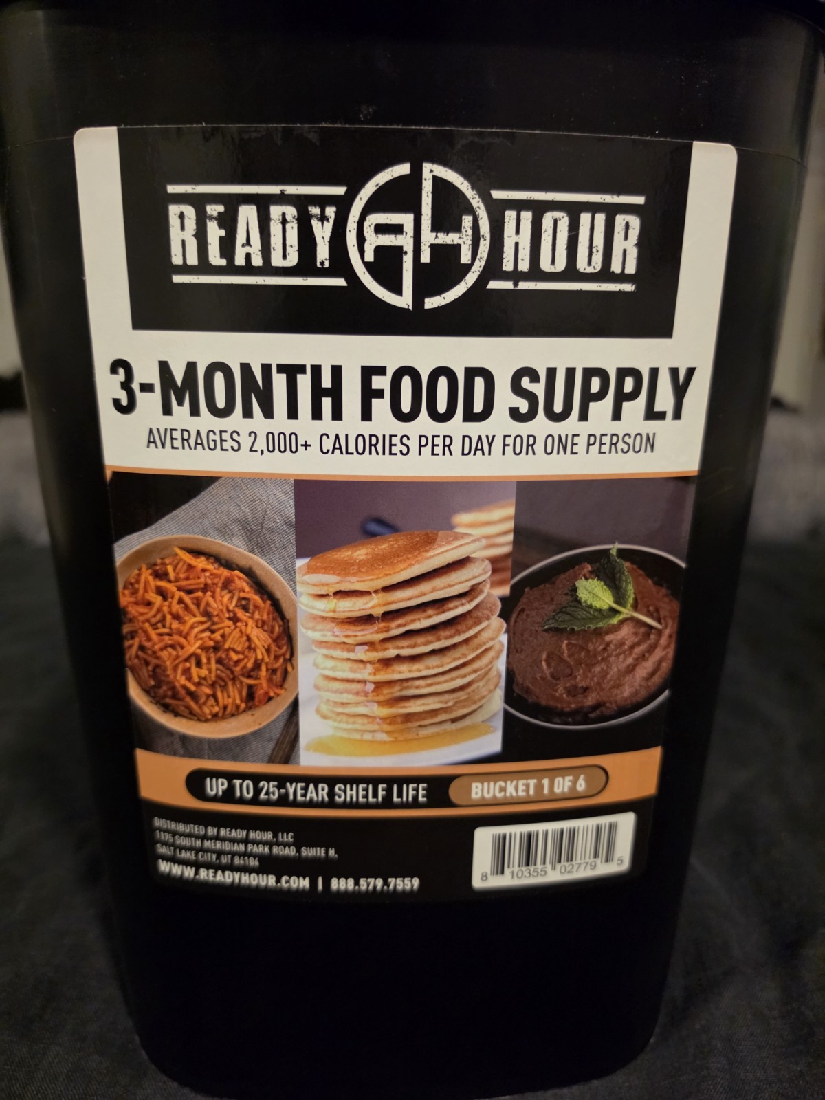 NEW! • READY HOUR 3 MONTH FOOD SUPPLY 25 year shelf life SURVIVAL KIT • BUCKET 1