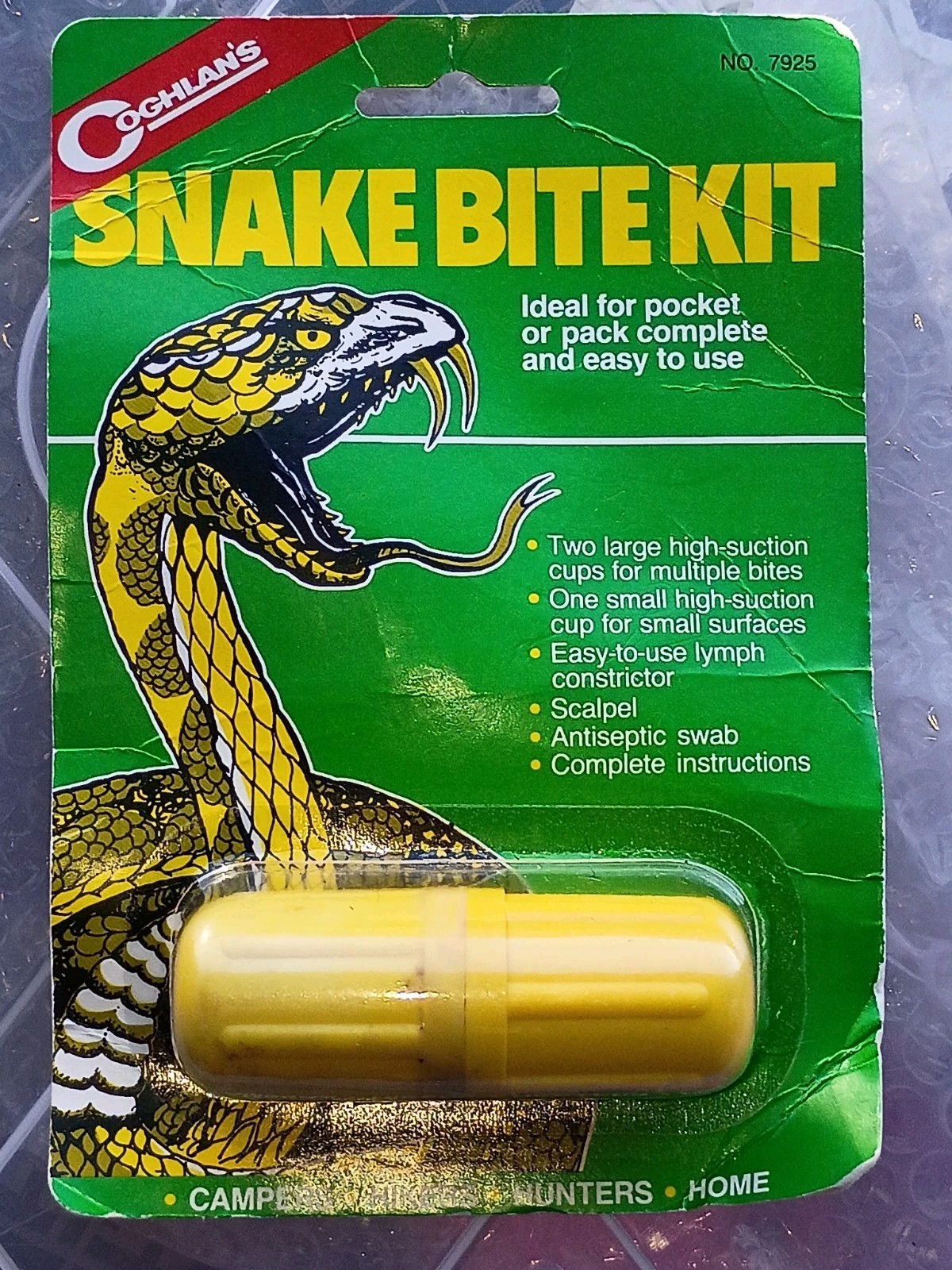 Coghlan’s Yellow Snake Bite Kit Lightweight w/ Suction Cups & Constrictor