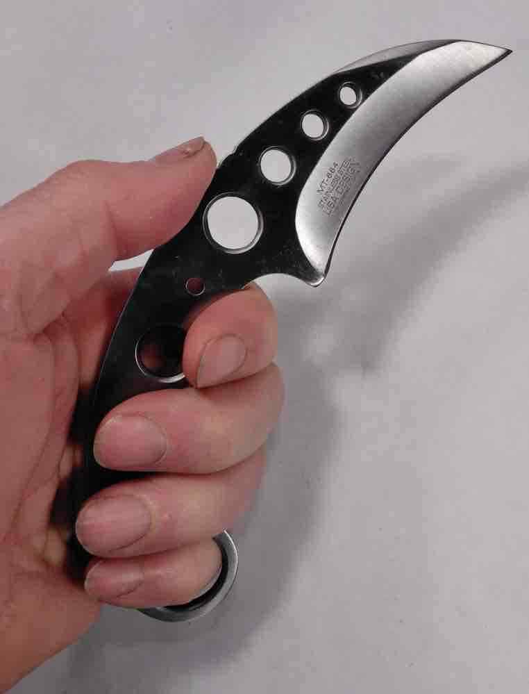 SS Tactical Karambit Fixed Blade 7″ Neck Knife + 44 Magnum Small Bullet Knife