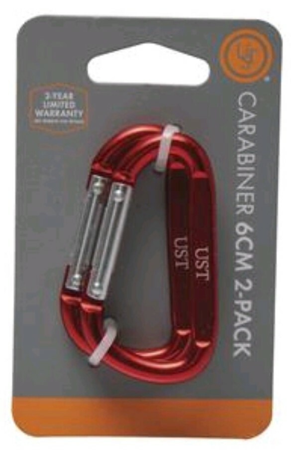 2 Pack UST 6cm Carabiners Survival Hiking Outdoors Camping Random Color US Ship