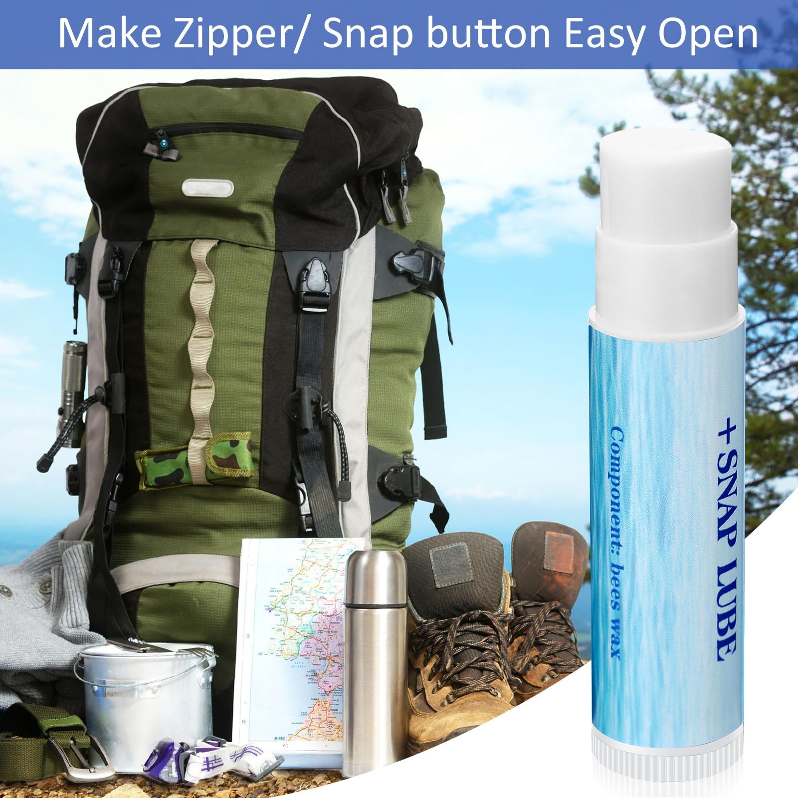 BBTO 3 Pcs Snap and Zip Wax Zipper Lubricant Stick Marine Lube for Boat…