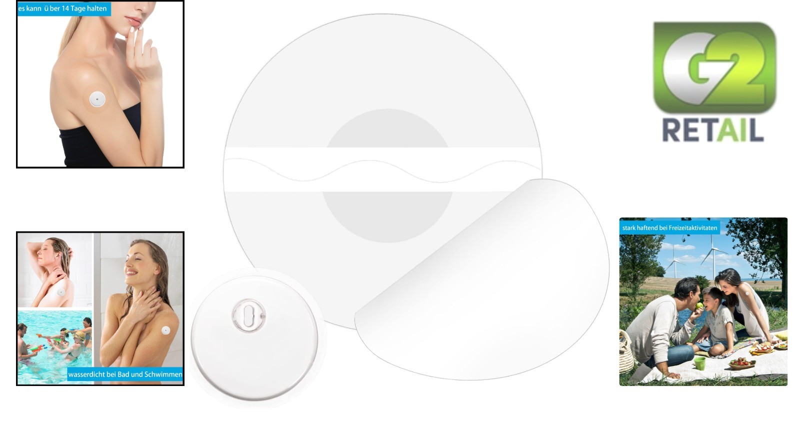 Transparent 20 Pack Freestyle Sensor Covers – 14 Days Waterproof for Libre 1/2/3
