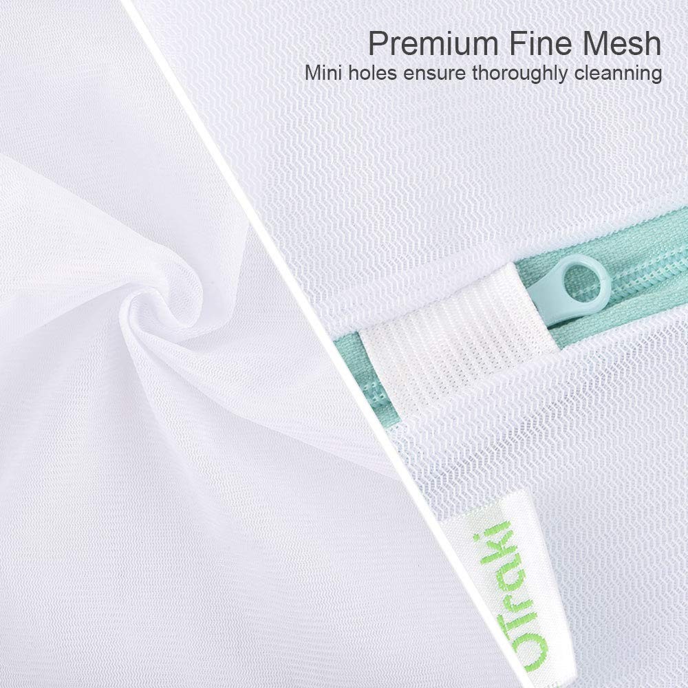 OTraki Mesh Laundry Bag for Delicates 2 Pack Garment Wash 24 x 32 inch, White