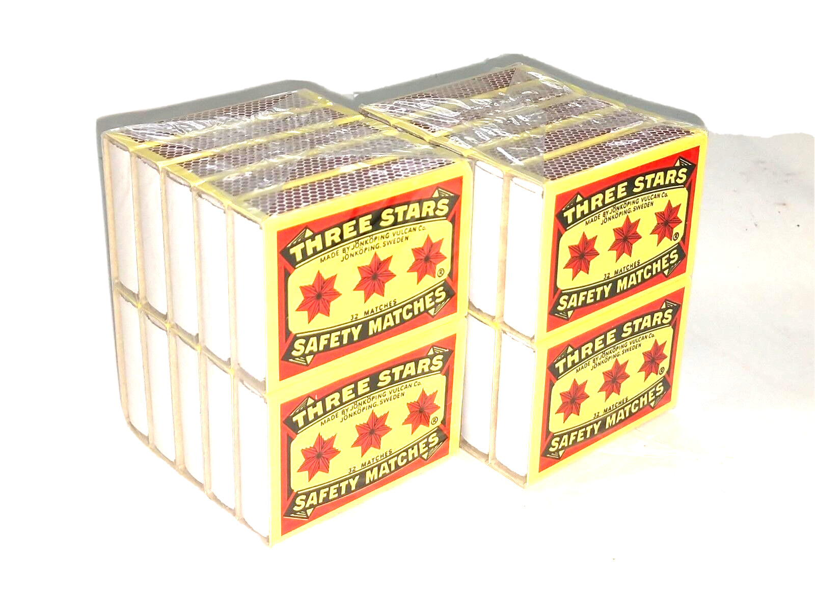 20 Box Three Stars Safety Matches Cerillos 3 Estrellas Camping Outdoor Cooking H