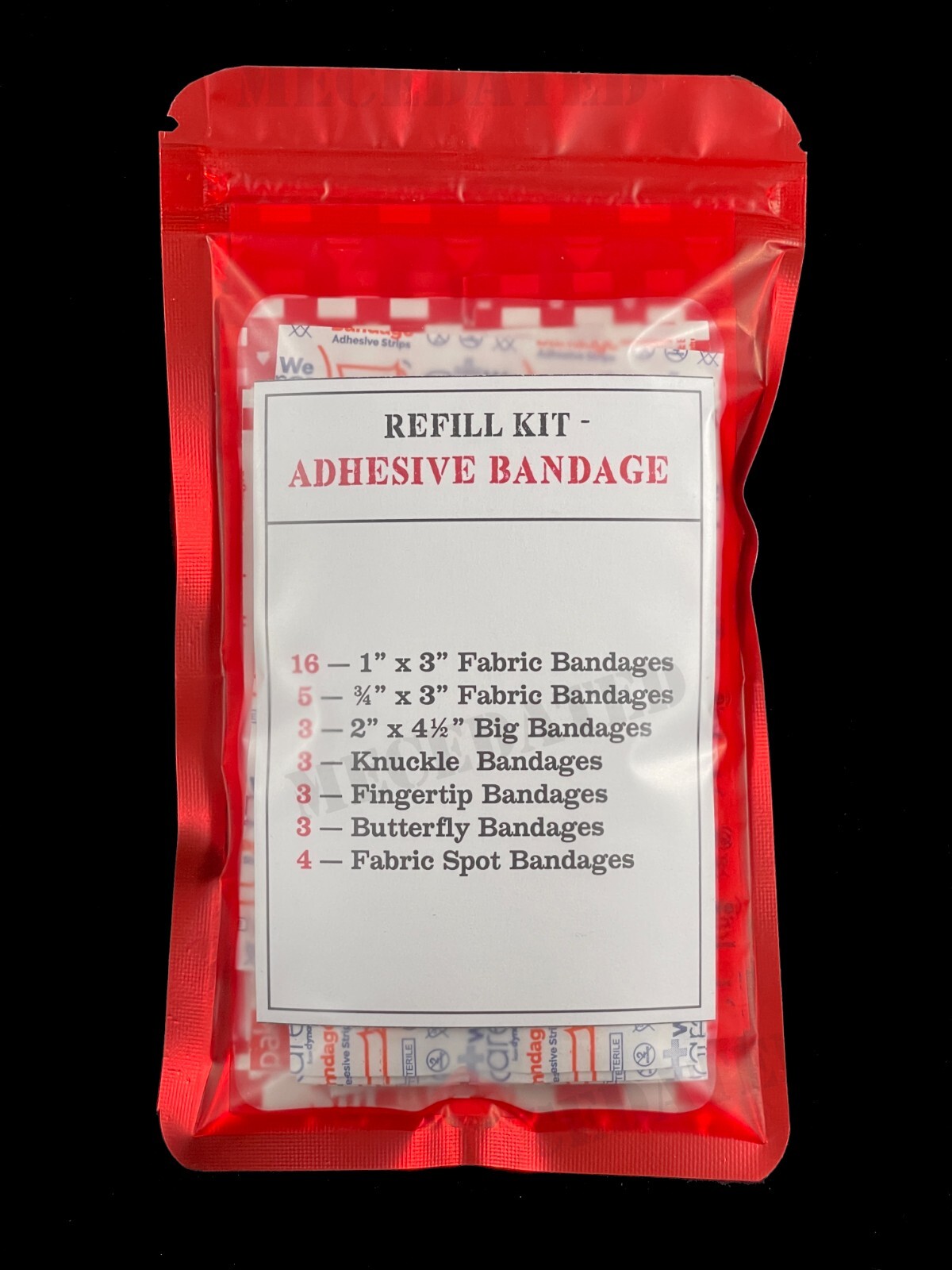ADHESIVE BANDAGE REFILL KIT FIRST AID EMERGENCY SURVIVAL KITS & BUTTERFLY STRIP