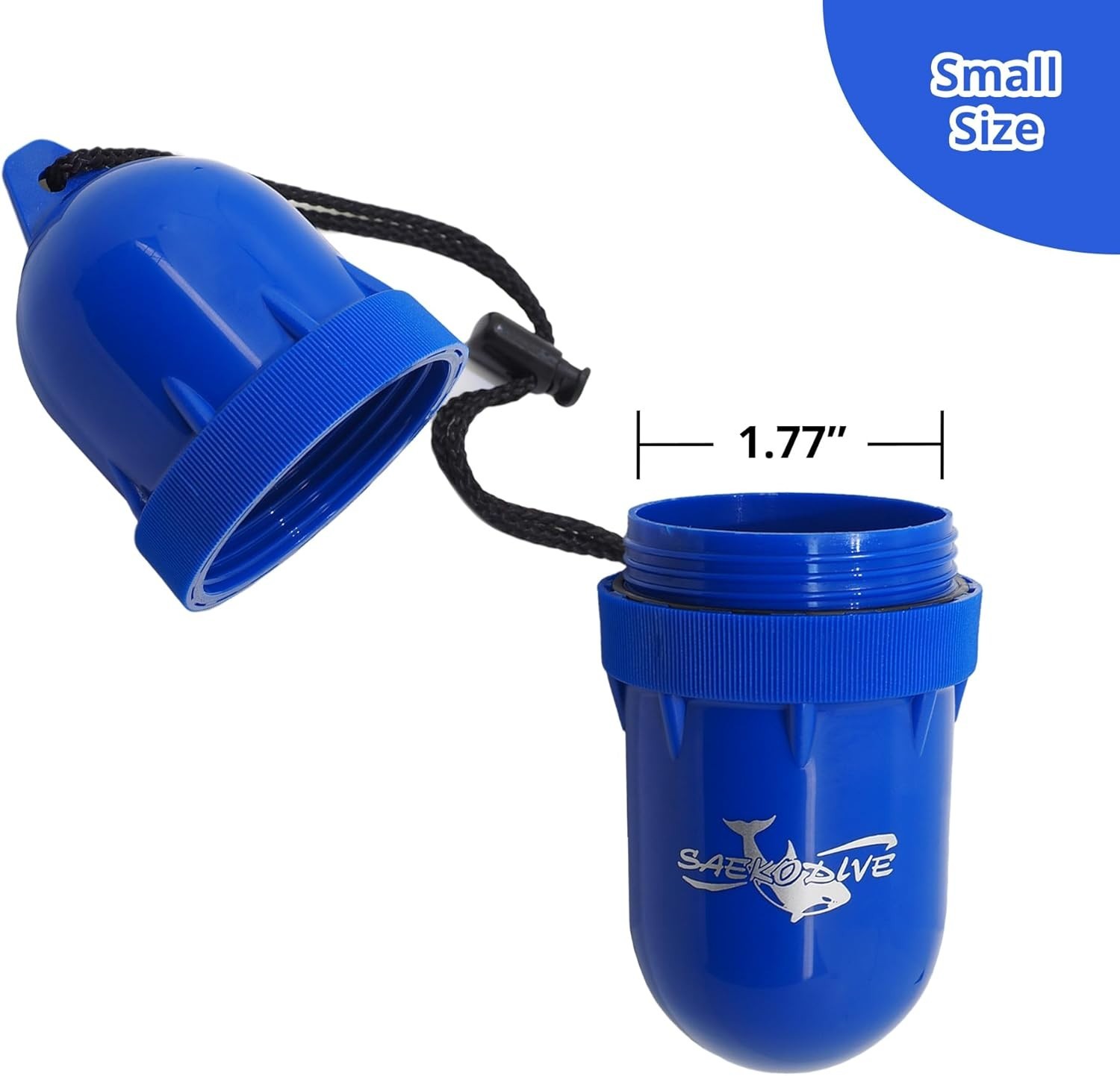 Cylinder Dry Box with Lanyard – Waterproof Container, Watertight Key Pouch Ho…
