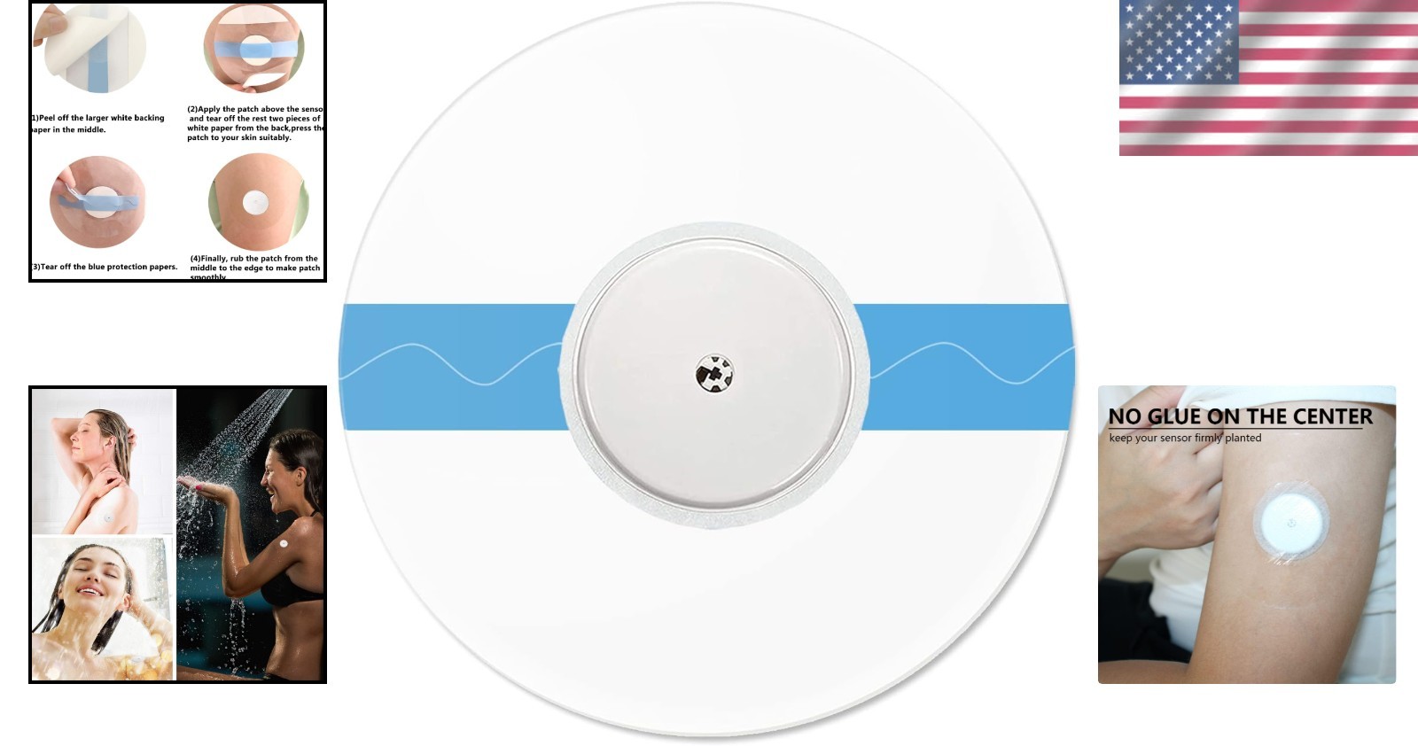 Easy-to-Use Waterproof Sensor Covers for Libre 1/2/3 – 55 Pack with Full Support