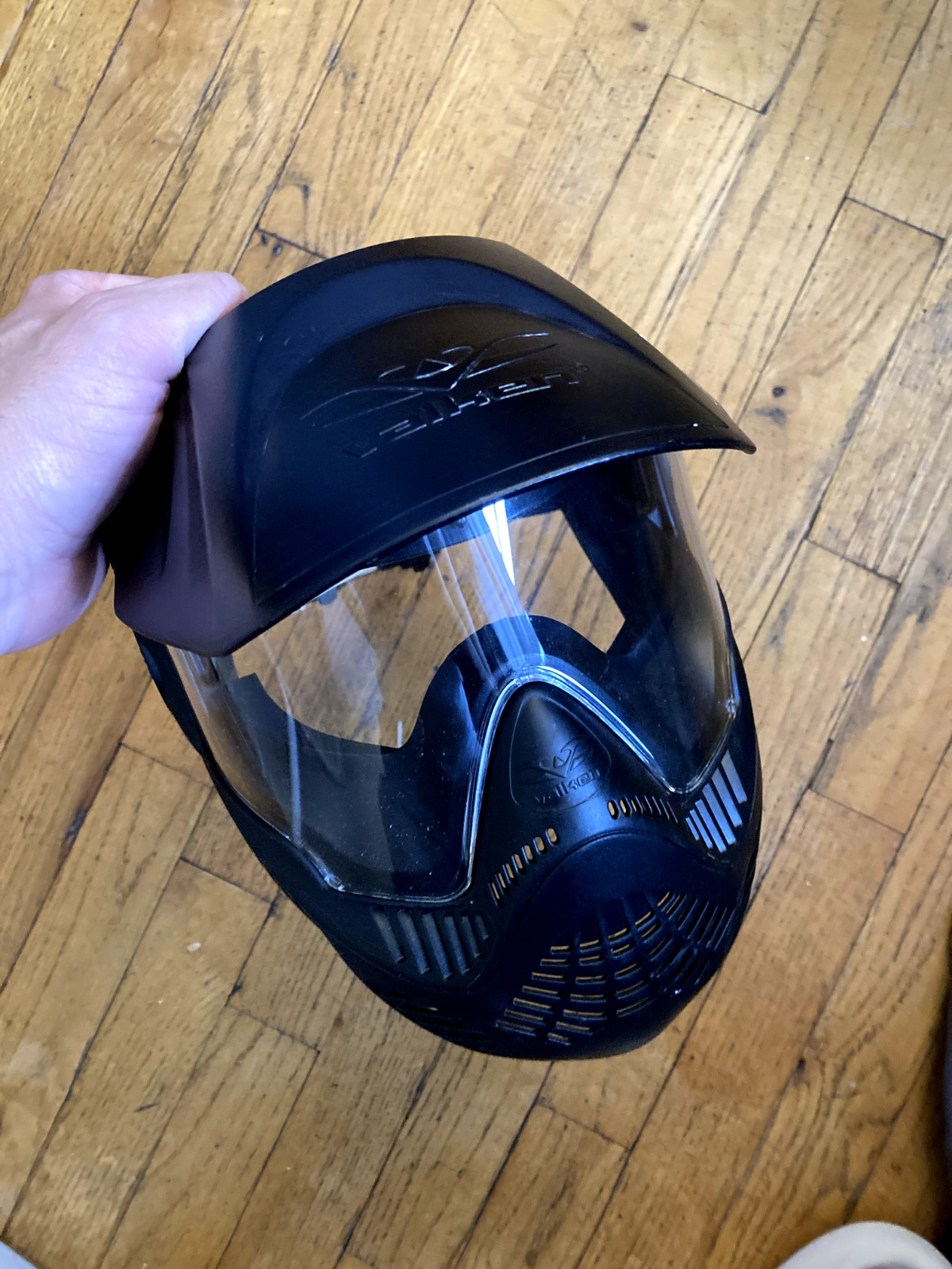 Valken Paintball Mask Full Face Goggles Black Adjustable Strap – Excellent Condi