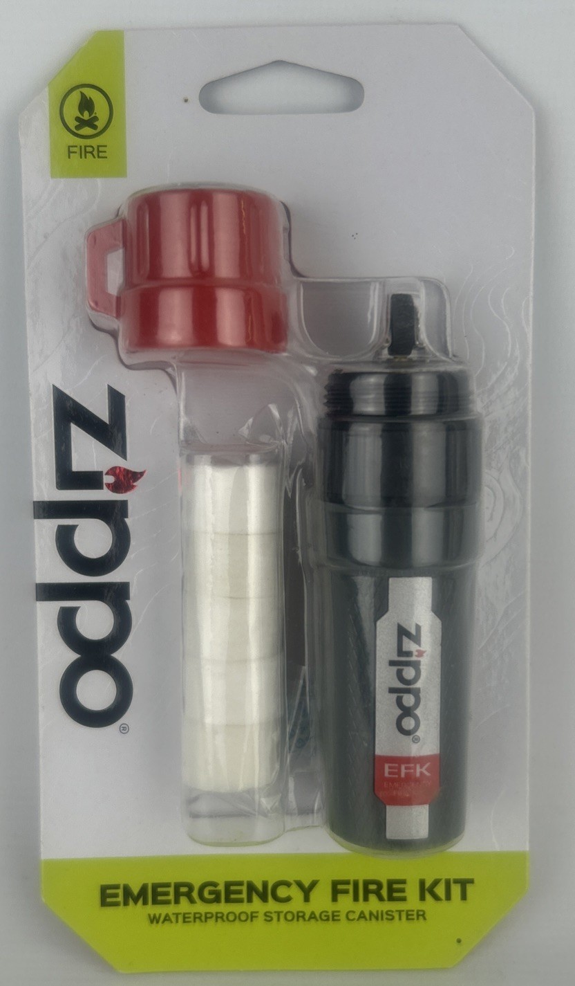 ZIPPO 40571 Emergency Fire Kit, Waterproof Storage Canister – Survival, Camping
