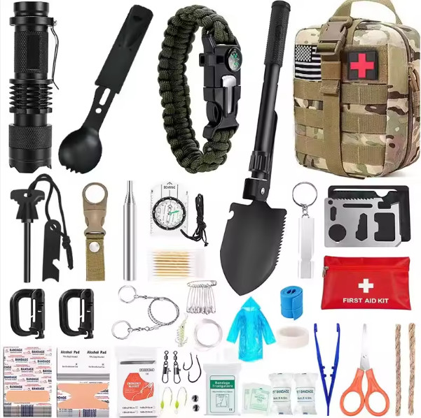 Emergency Survival Kit First Aid Bug out bag Military Prepper outdoor tactical