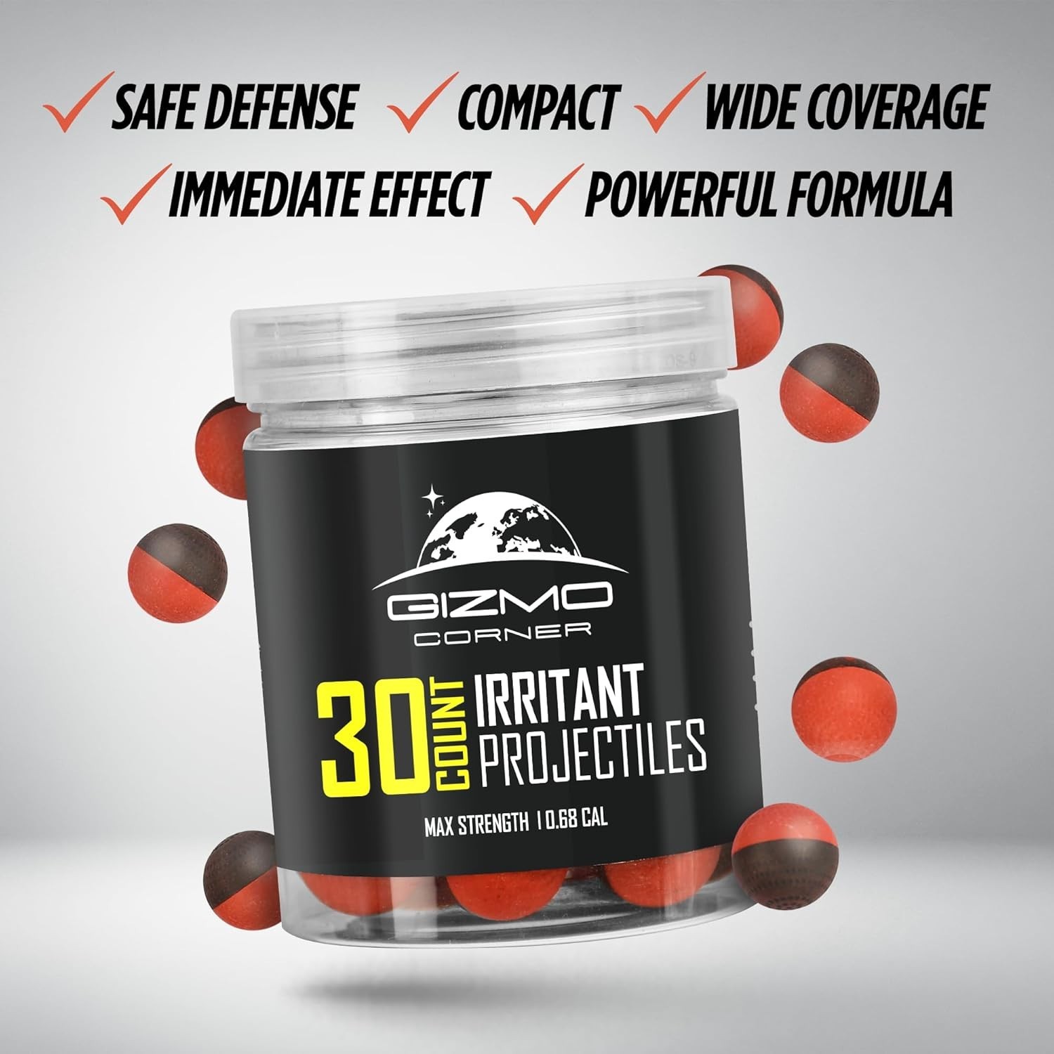 68 Caliber Practice Projectiles for Standard .68 Caliber Launchers-10/30 Pack