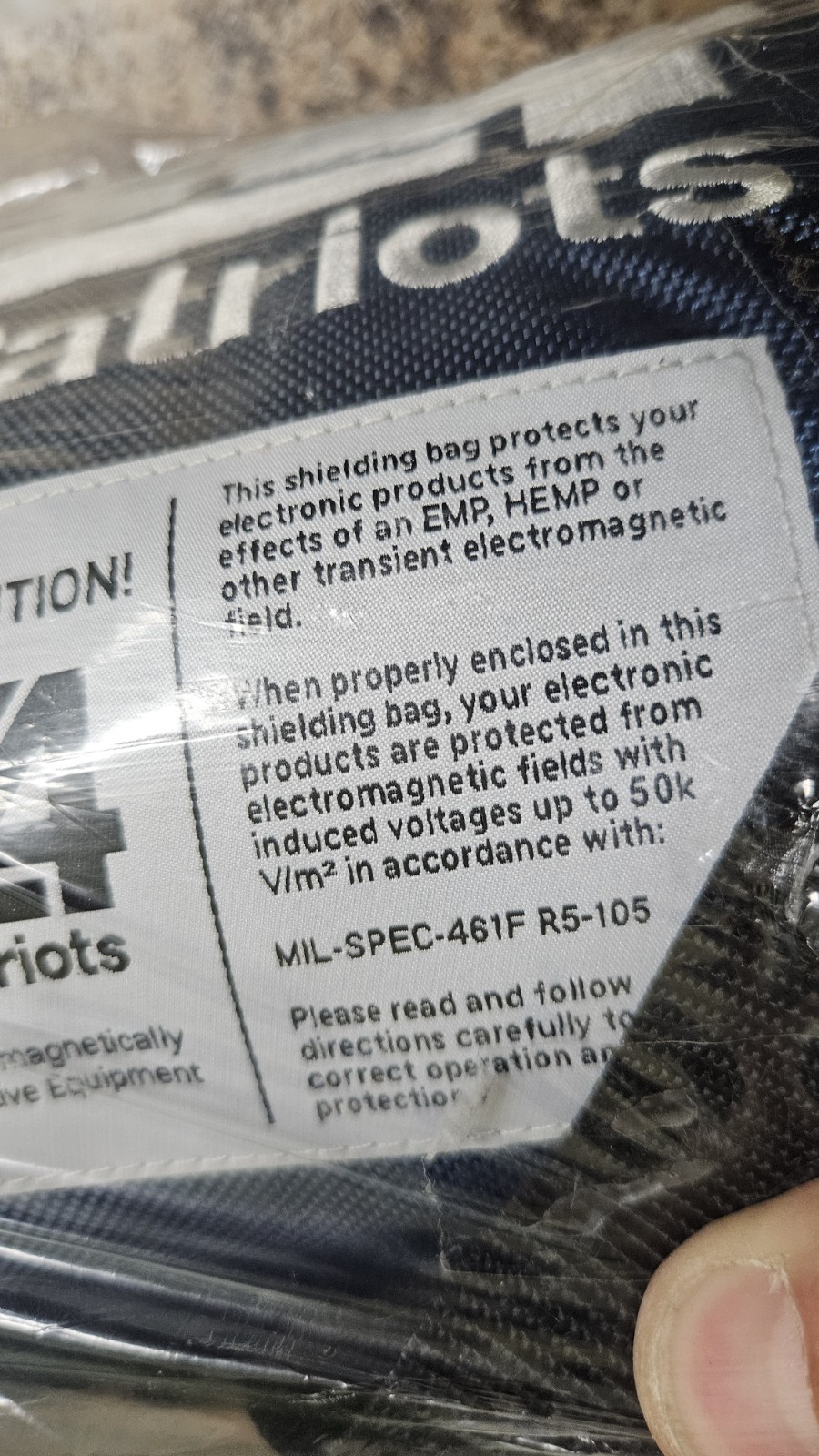 4 PATRIOTS MIL-SPEC 461-F R5-105 EMP SHIELDING BAG FOR ELECTRONICS – BRAND NEW