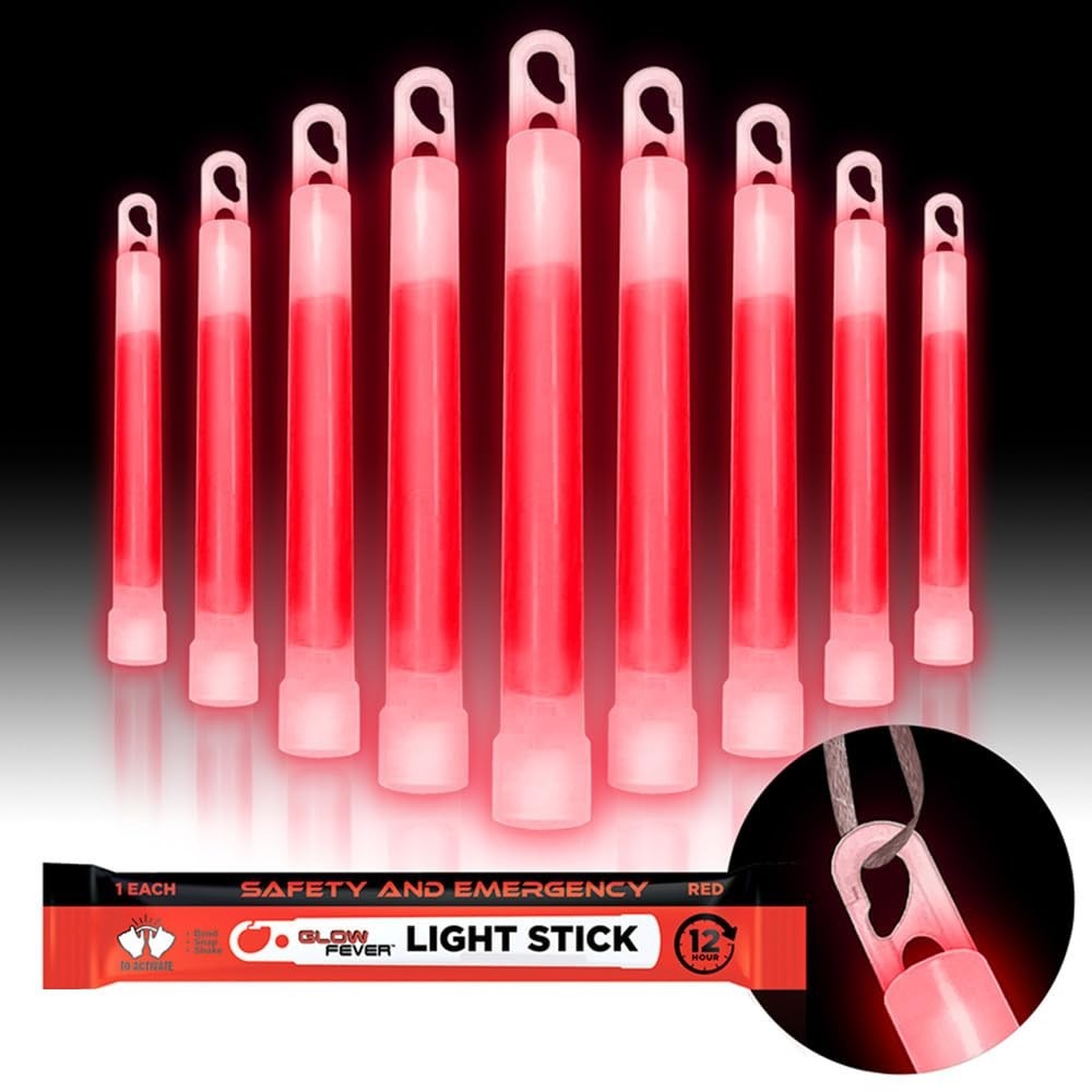 NEW Emergency Safety Military Grade Glowsticks; 10PCS, 6″ Ultra Bright Gl