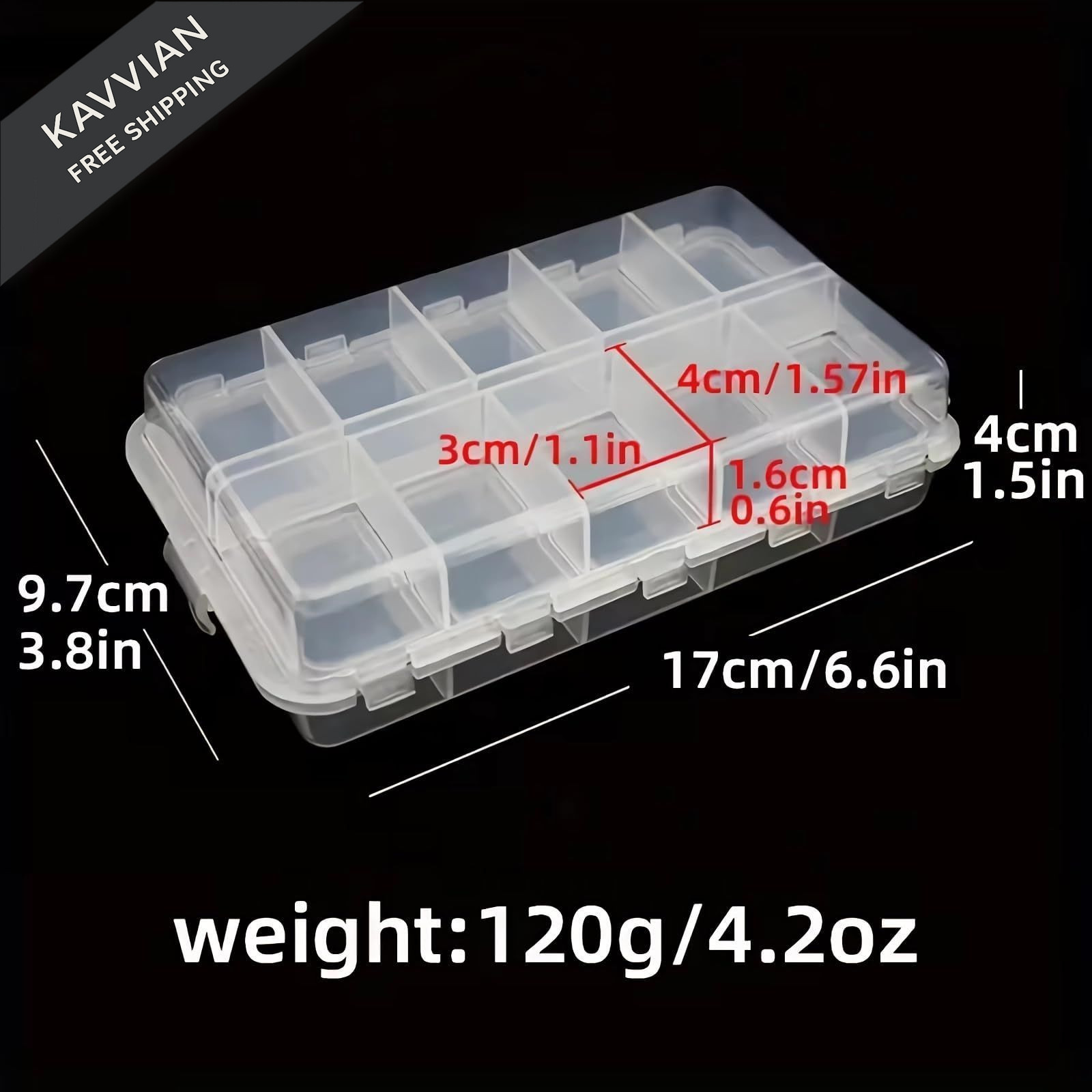 Tgpiao 1pc Folding Fishing Tackle Box, 20 Compartments Hooks Storage…