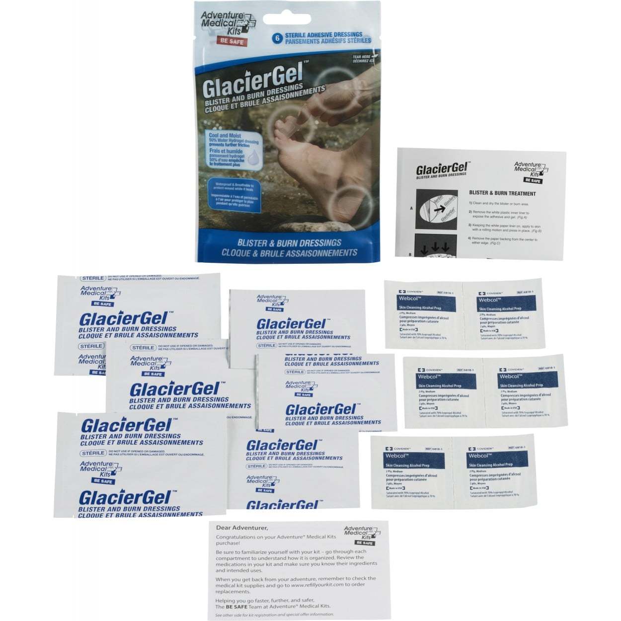 Camping, BOGO Adventure Medical 0155-0552 GlacierGel Blister and Burn Dressing