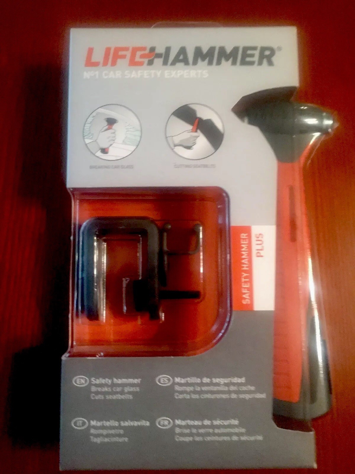 Lifehammer Safety Hammer For Windshield HPN05QCSBL Auto Quick Click Mounting 7″