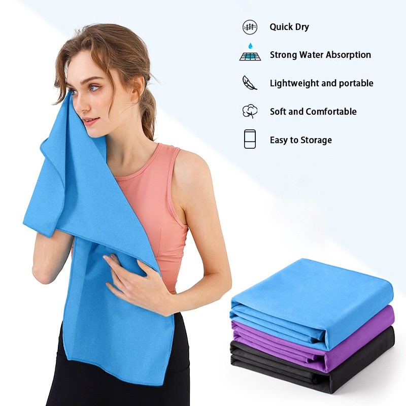 Quick-Drying Sports Towel 40x80CM Blue Grey Green Orange Swimming Gym Fitness