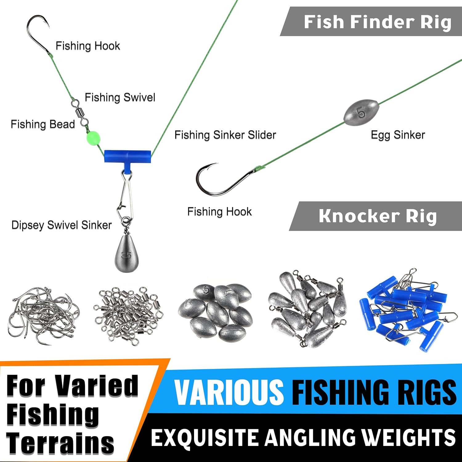 472PCS Fishing Accessories Kit, Waterproof Tackle Box