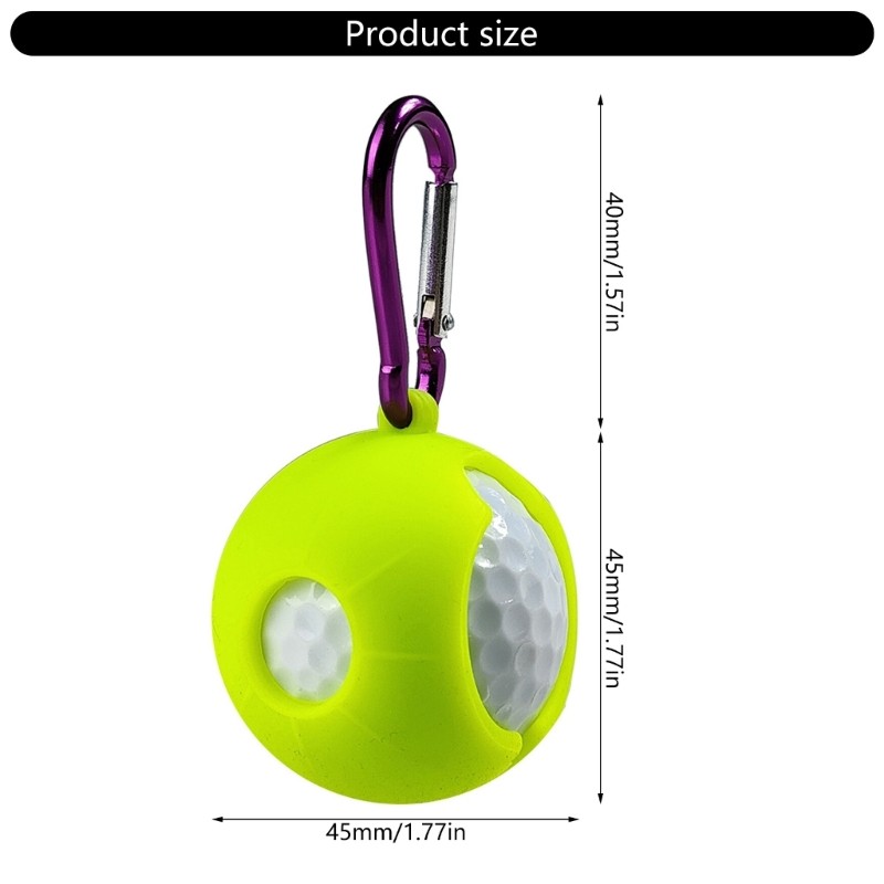 Golf Balls Holder Soft Silicone Clip with Hook, Golf Balls Sleeve Balls Cover