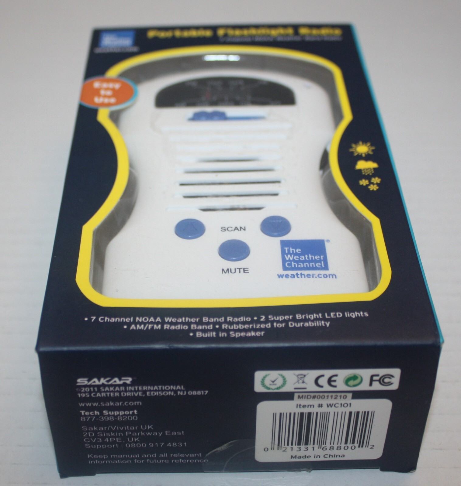 NOS Portable Emergency Alert AM/ FM Radio Flashlight NOAA The Weather Channel