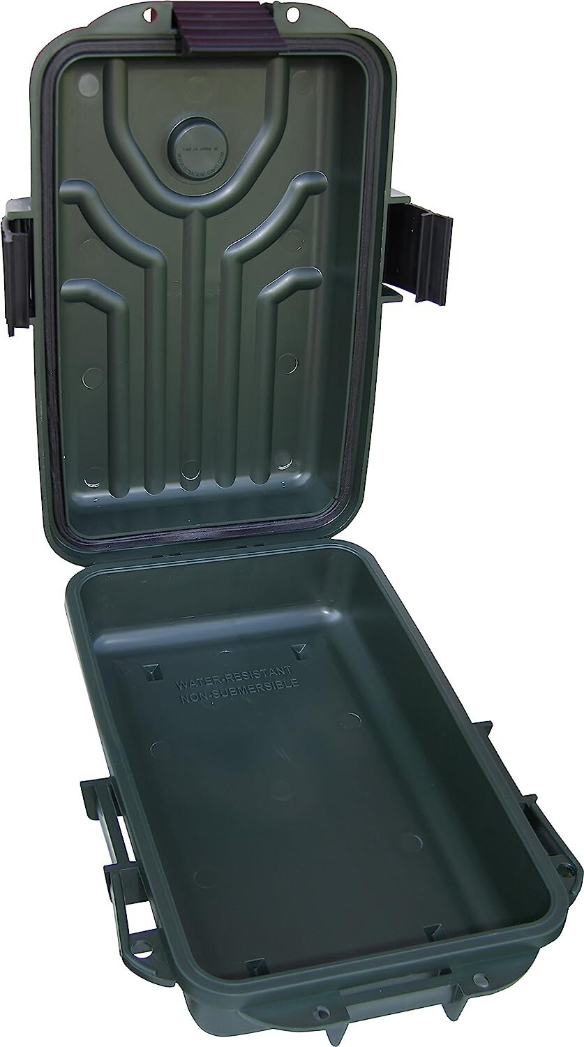 Survivor Dry Box by MTM – Built in Compass and Signalling Mirror – Forest Green