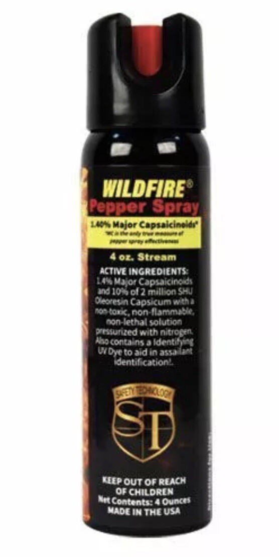 POLICE Pepper Spray WOMEN STREAM 4 oz HOME Self Defense Weapon Tool WILDFIRE 4oz