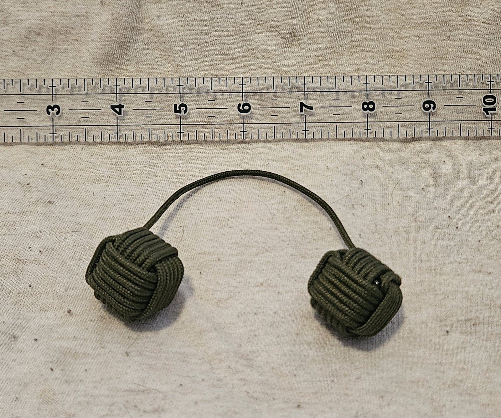275 Paracord Begleri Double Monkey’s Fist Nautical Knots Fidget 16mm dice @ 7.5″