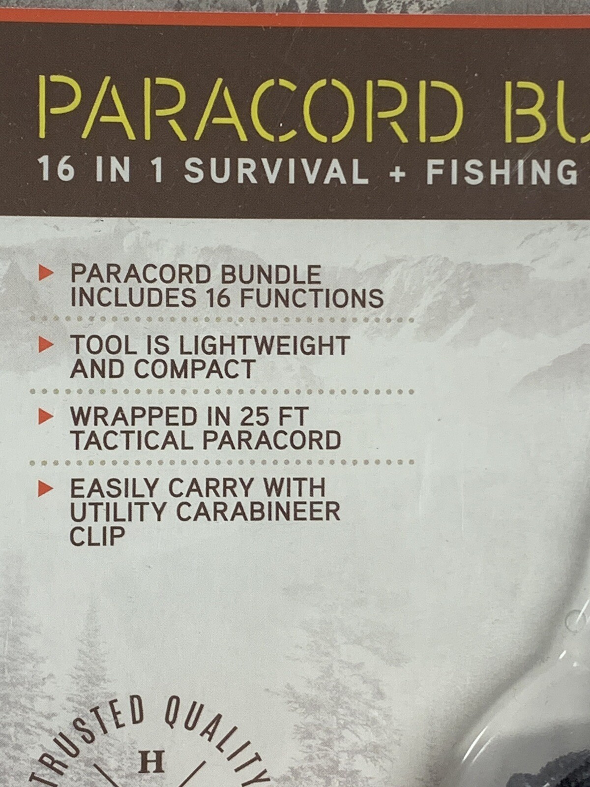 High Sierra Brand Paracord Bundle 16 in 1 Survival & Fishing Tool | New – SEALED