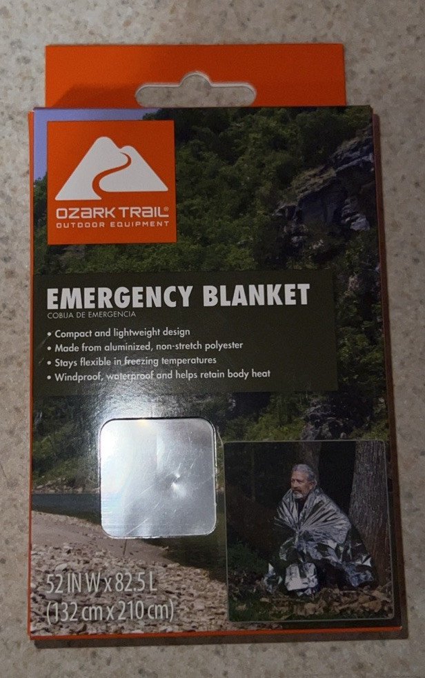 Emergency Blankets (3) Ozark Trail Windproof Waterproof 52 X 82.5 Unopened Box