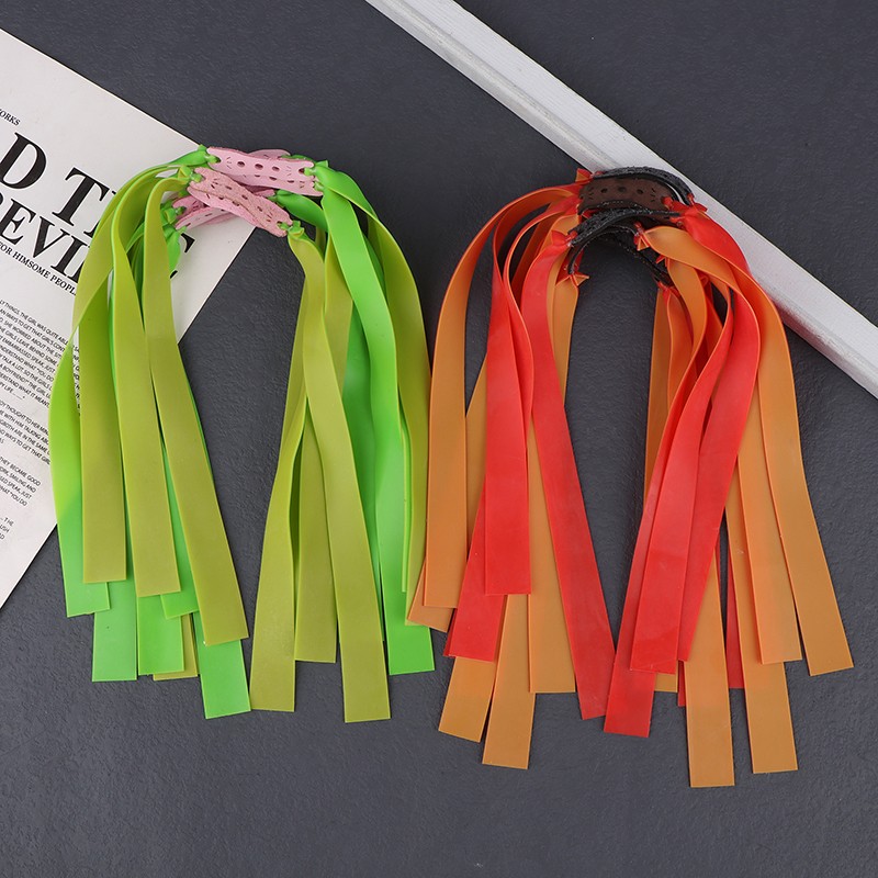 10Pcs Slingshot Flat Rubber Band 1.0mm Hunting Catapult Shooting Accessories