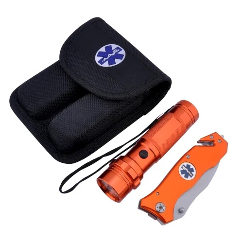 BarTech Pro Emergency and Survival Knife and Flashlight Set ^c