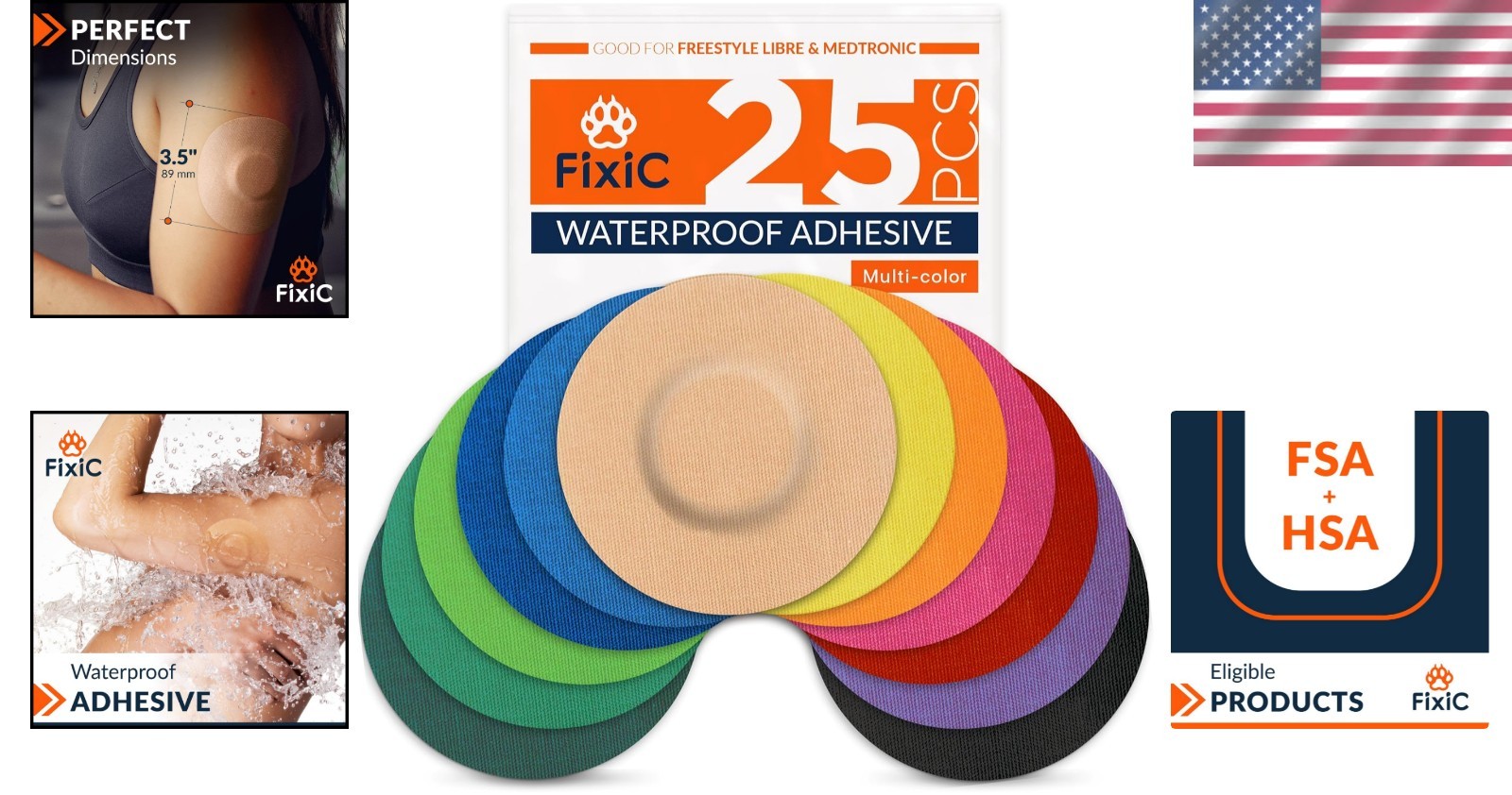 Waterproof Adhesive Patches – 14 Days Protection