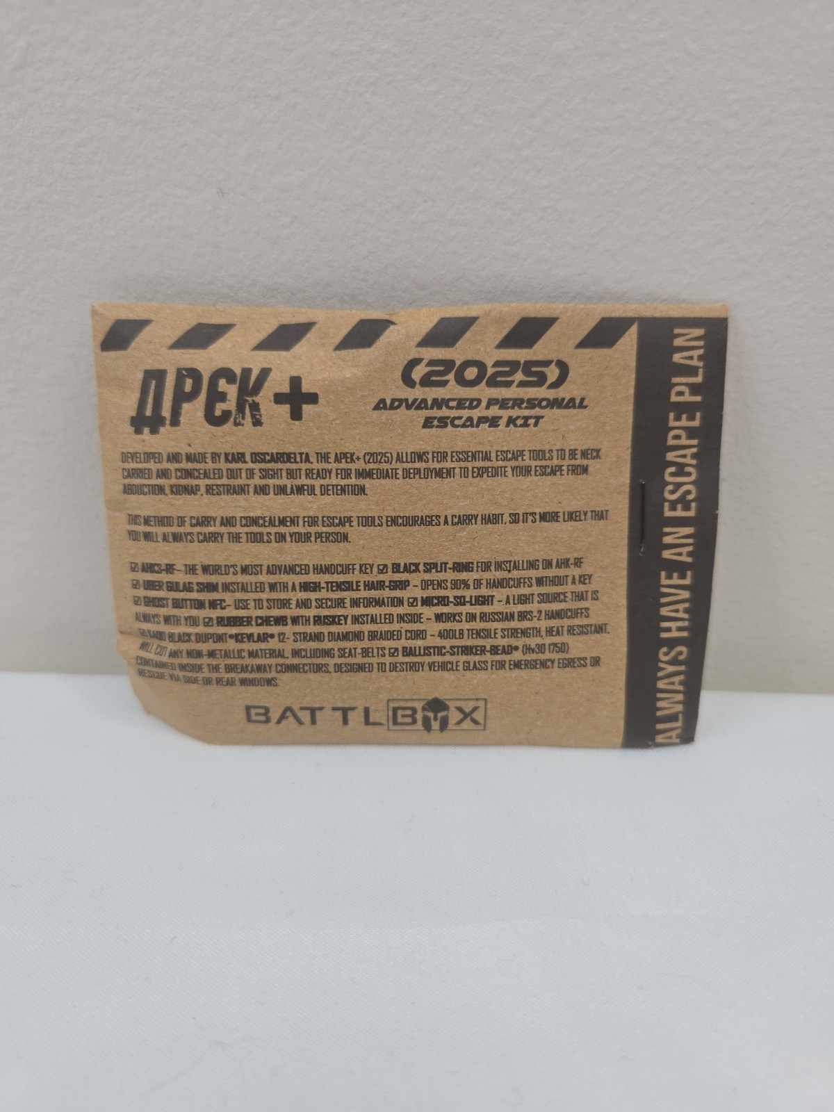 Battlbox Apek+ 2025 Advanced Personal Escape Kit
