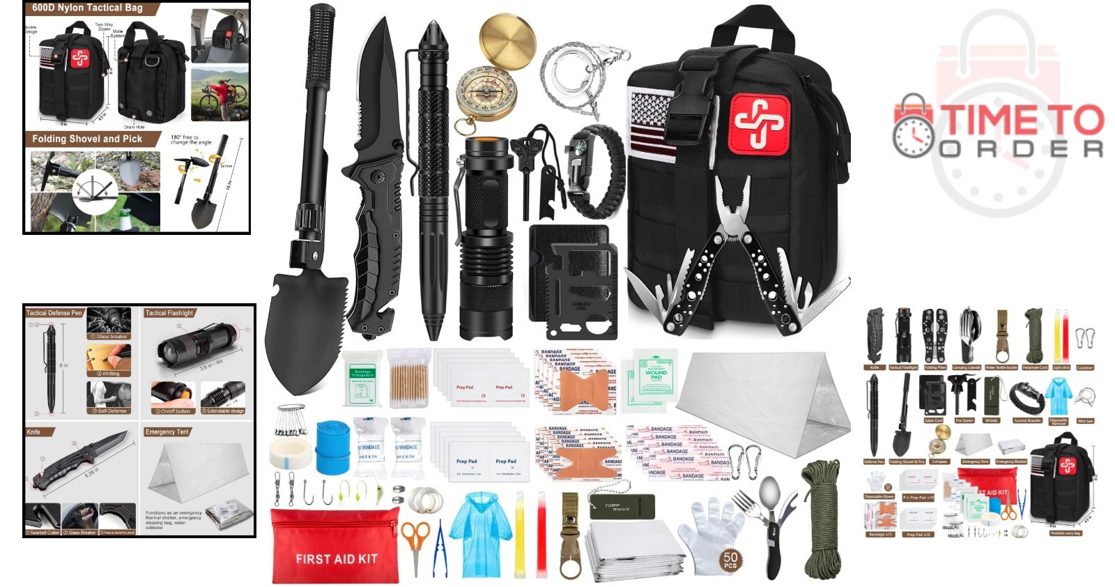 Emergency Survival Kit First Aid Gear Molle Pouch Tent Outdoor Camping