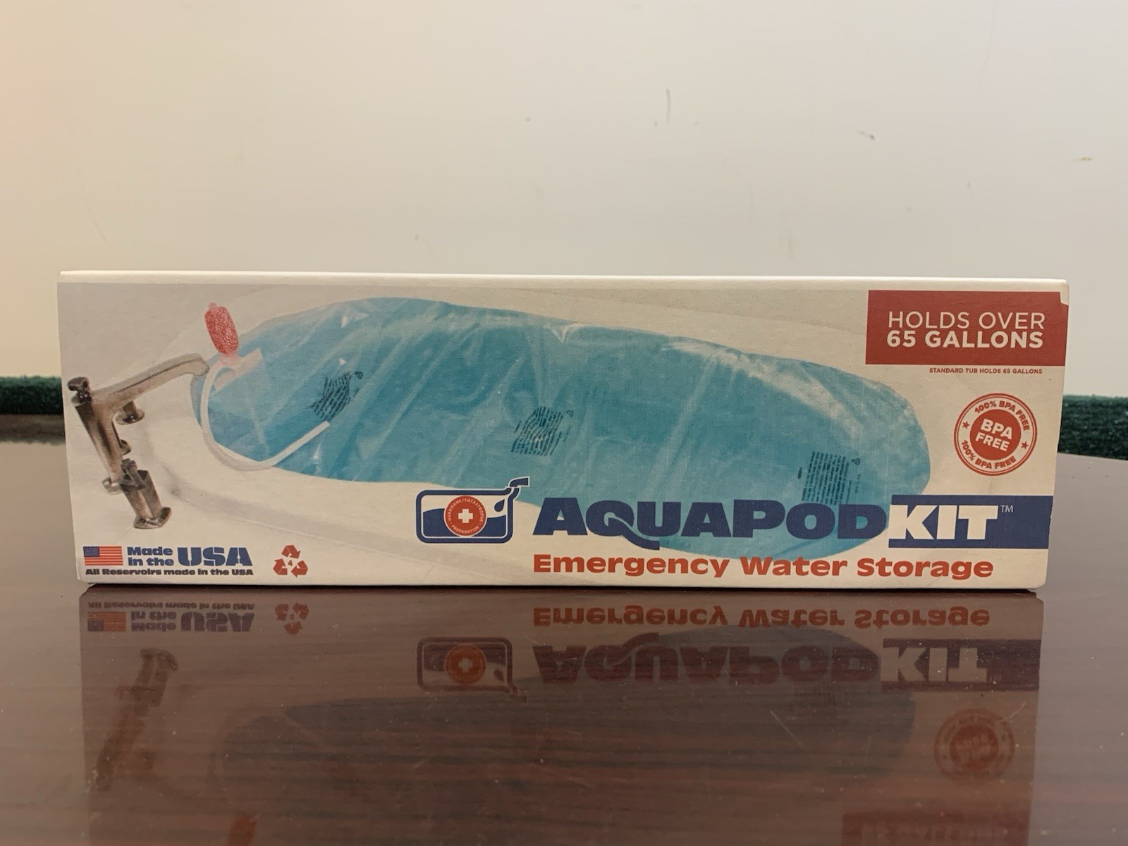 AquaPod Kit 65 gal Emergency Water Storage Drinking Water Container Home Bathtub