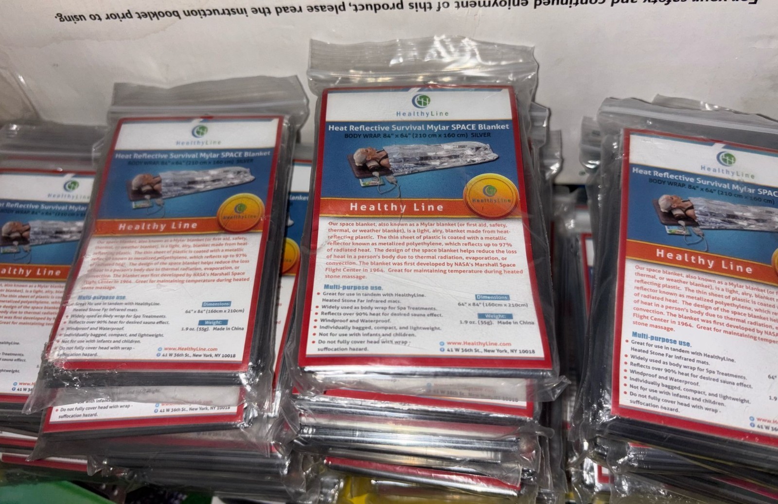 45 PACK – Emergency Blanket Mylar Survival Reflective Foil Heat Space Thermal