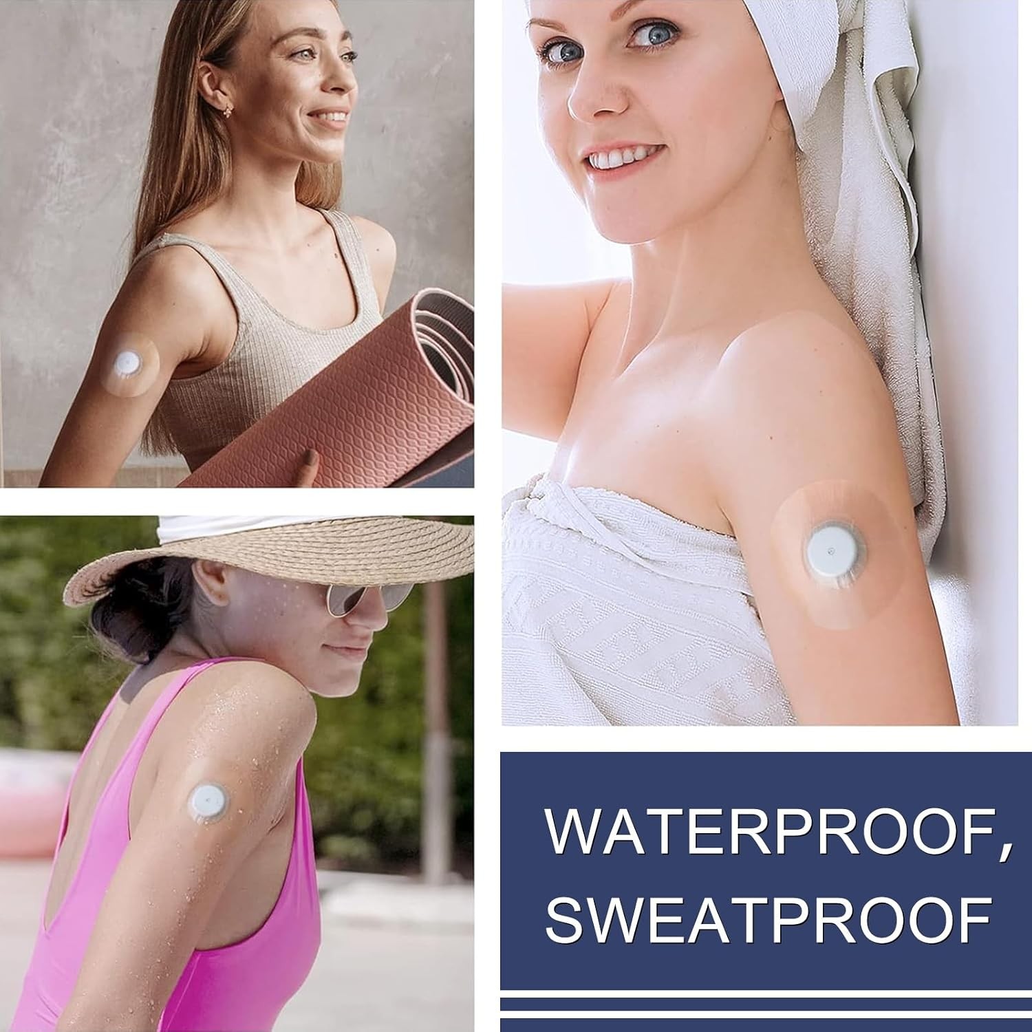 100Pcs Libre 2 Plus Sensor Covers Waterproof Freestyle Clear Adhesive Patches fo