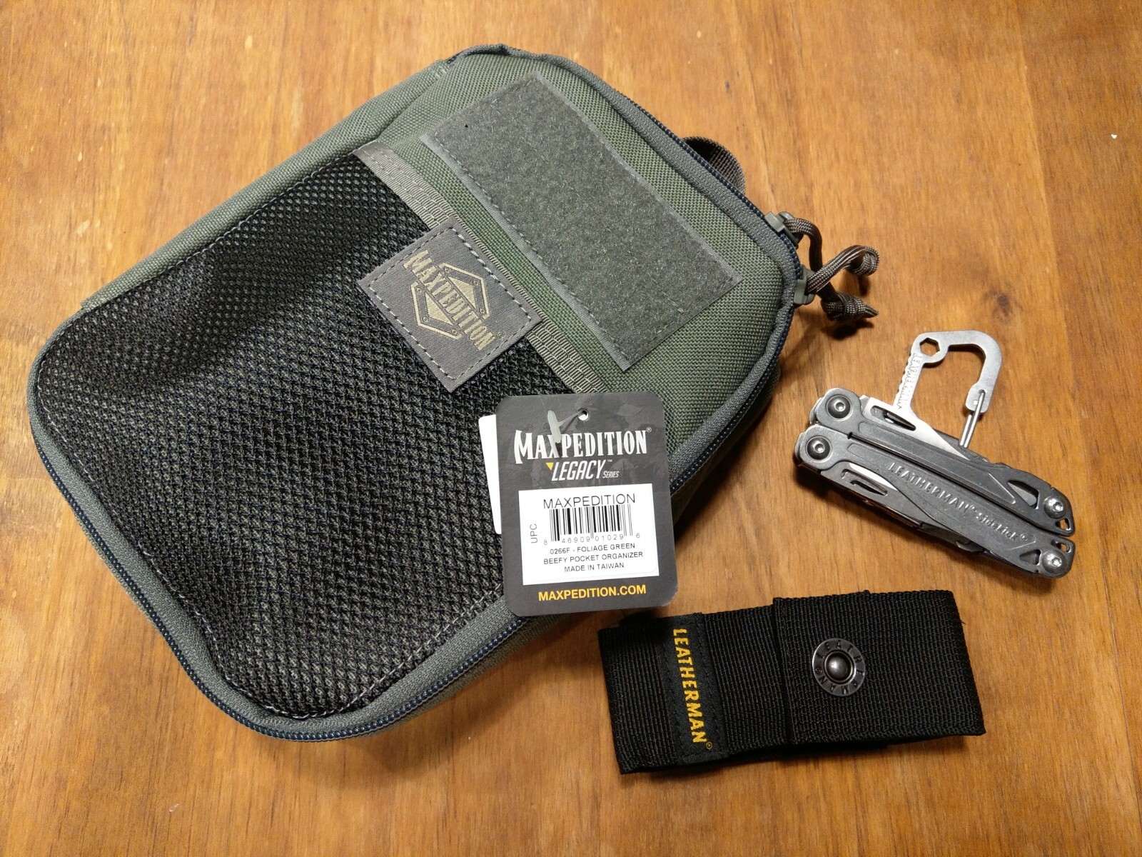 Survival EDC Pouch Maxpedition Beefy with Leatherman Sidekick set