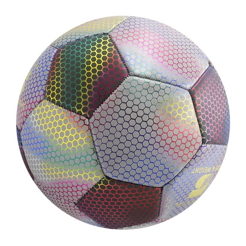Reflective Football Glowing Standard Size Soccer for Indoor & Outdoor Training