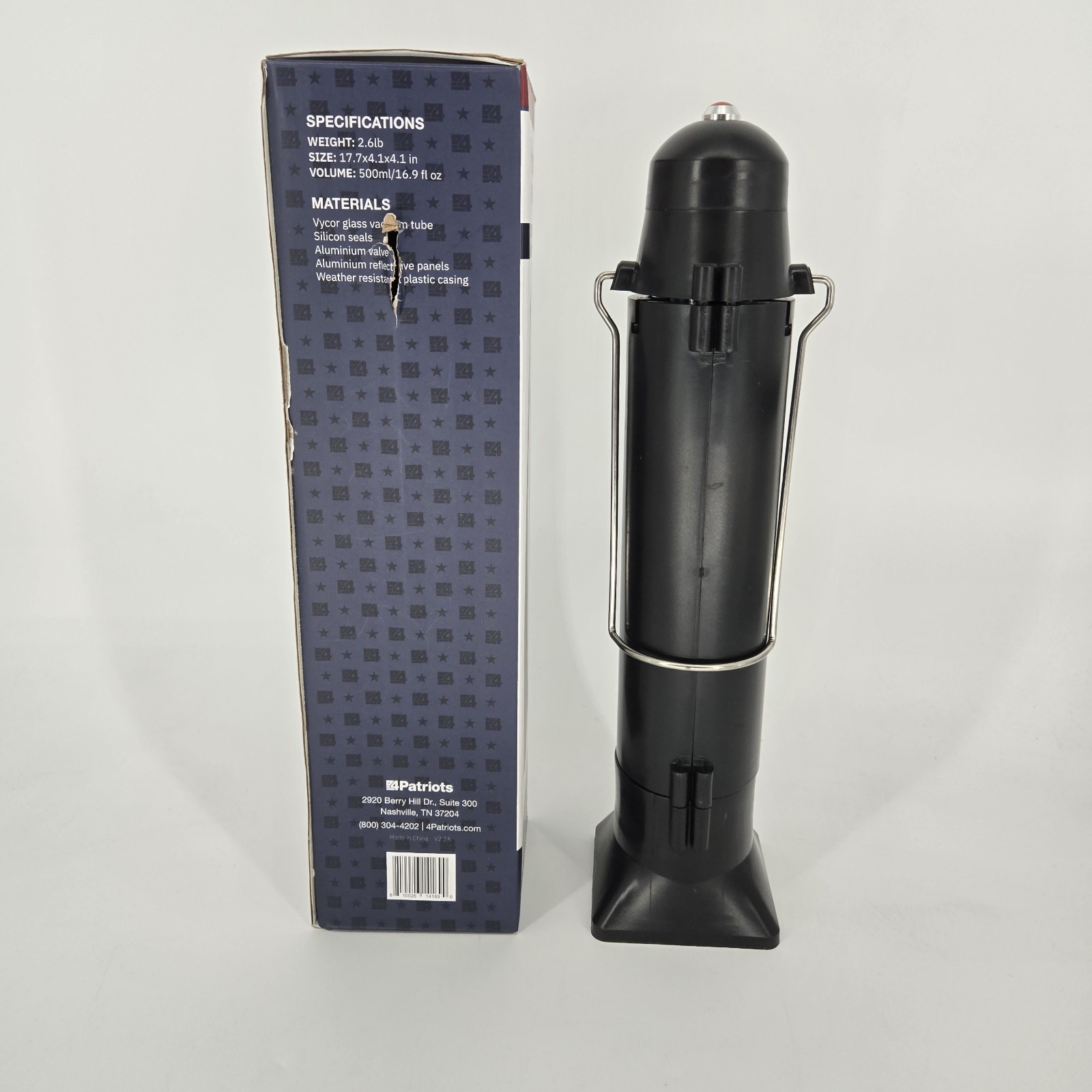 NEW 4Patriots Sun Kettle Rocket Solar Cooker Boil Water Heater Survival 16.9 oz