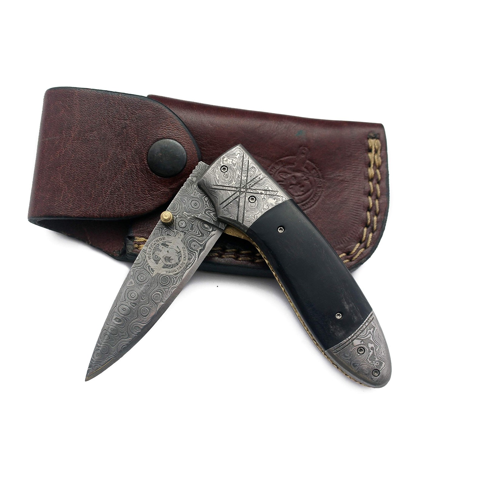 Damascus Folding Tactical Knife – Best Choice for EDC, Hunting, Survival,
