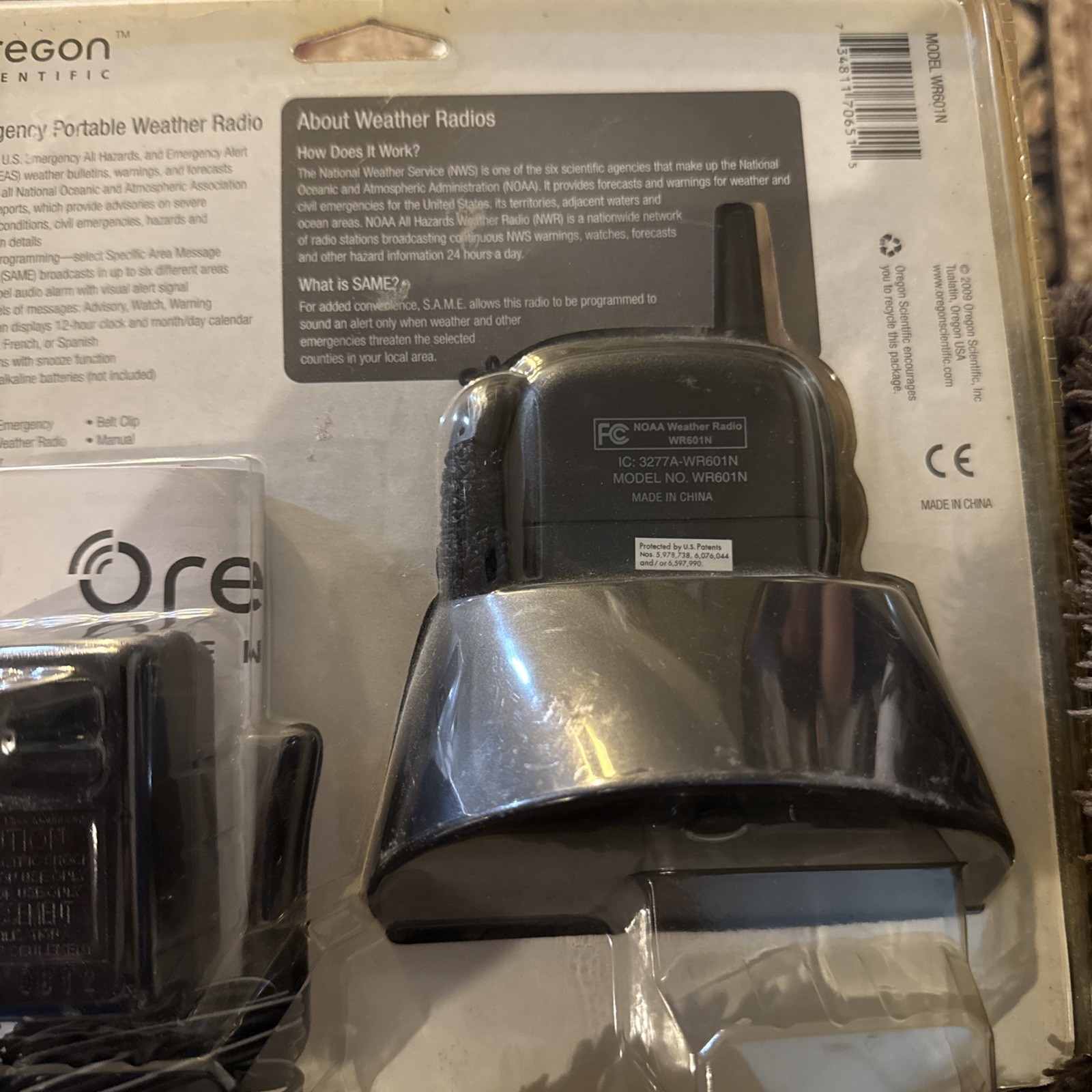 Oregon Scientific Emergency Portable Weather Radio WR601N NOAA All Hazards – New