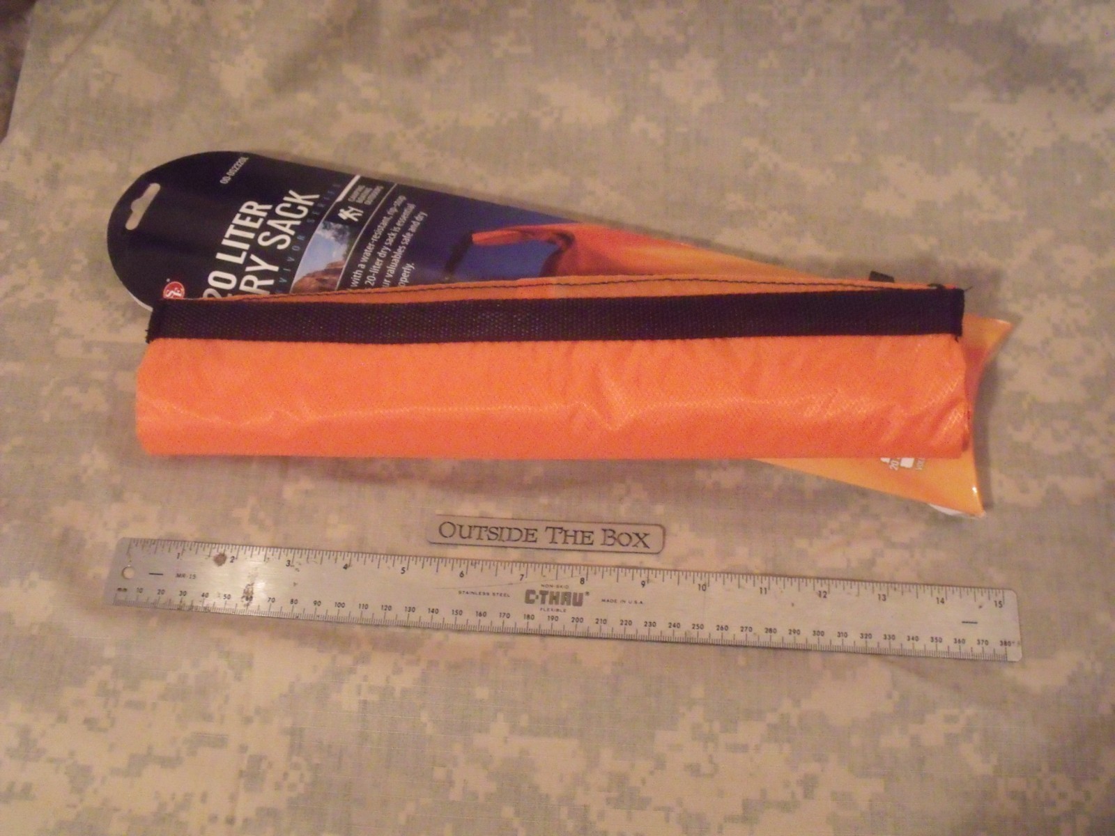 Emergency/Survival – 20L Dry Sack w/buckles, Orange – SE Brand OD-DS2320L