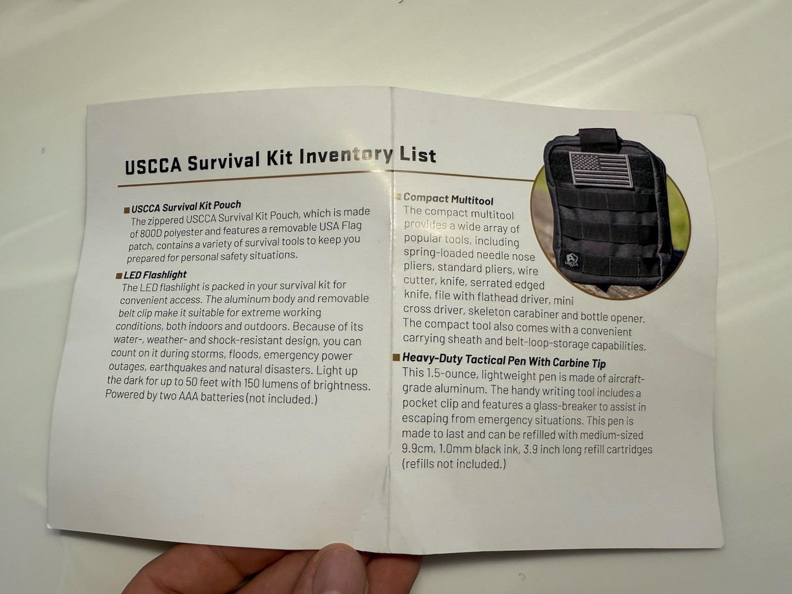 NEW USCCA Custom Survival Kit 10 Life Saving Items FAST SHIPPING