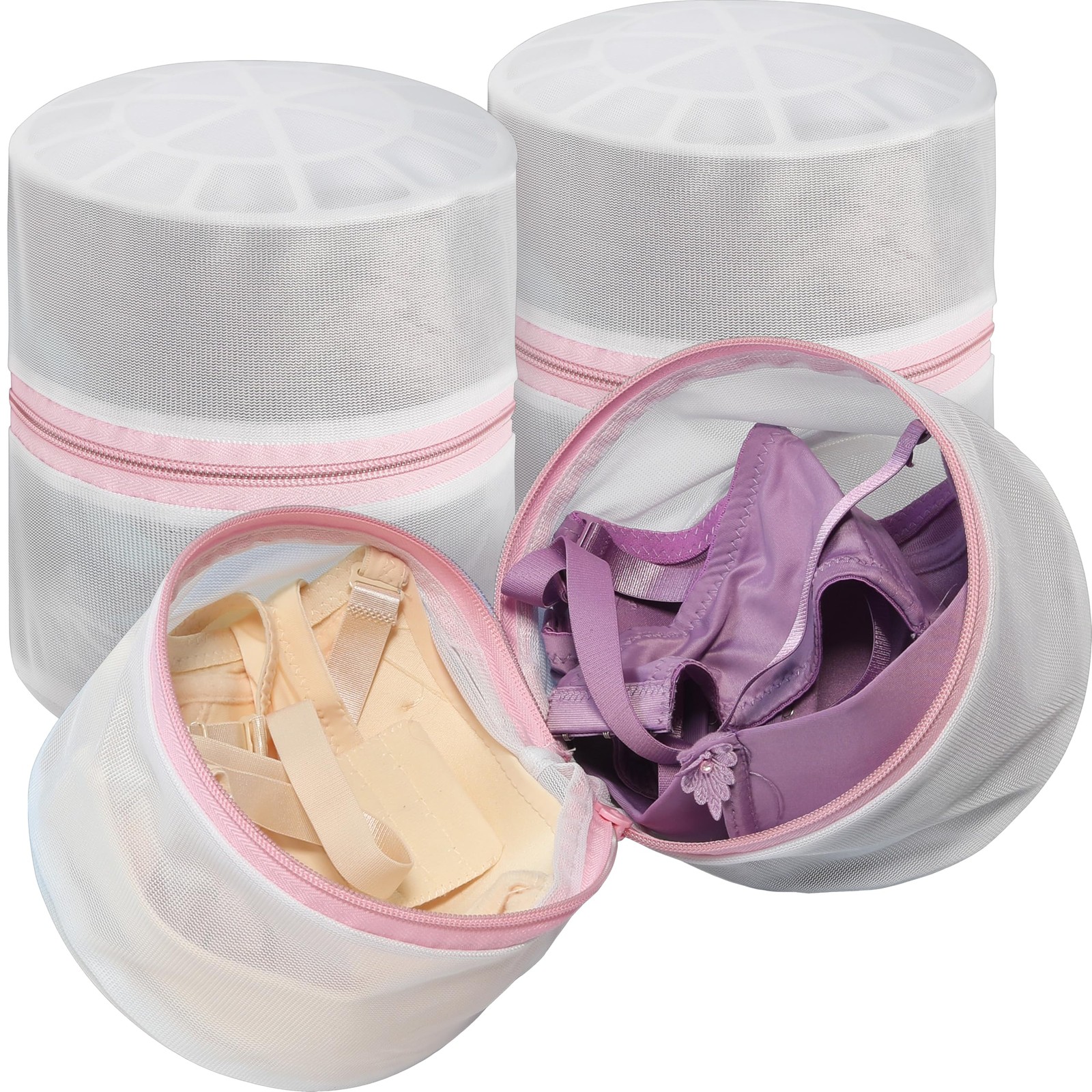 Simple Houseware Premium Bra Lingerie Wash Bags – 3 Pack 3 Bags, white