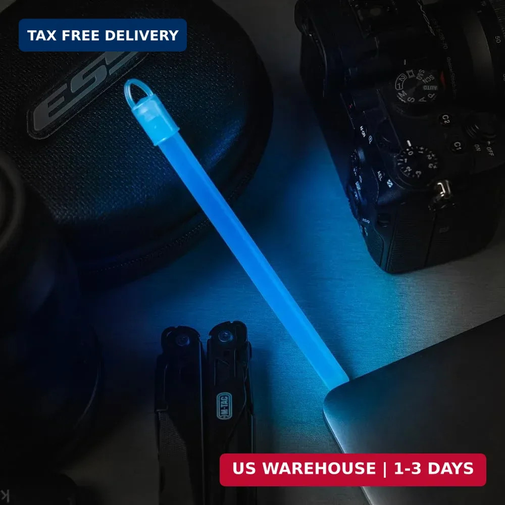 M-Tac 6″ Emergency Glow Sticks – 12 Hour Chem Light Sticks for Camping, Tactical