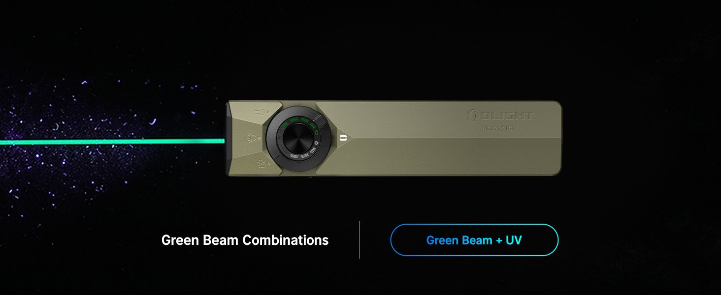 Olight ArkPro Ultra 1700 Lumen EDC Flashlight with UV Light & Green Laser