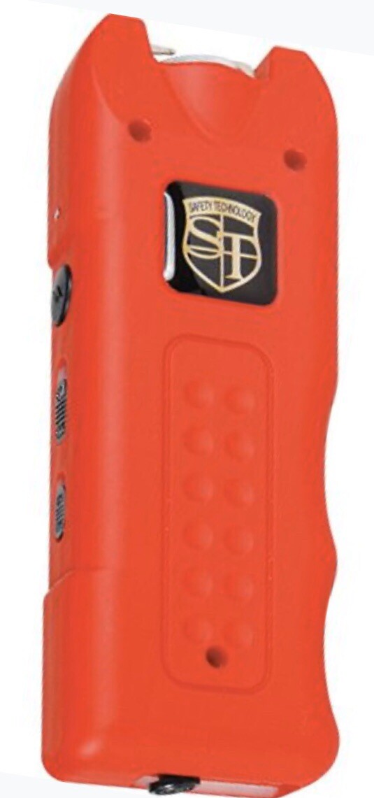 Rechargeable LED Flashlight Electric Shock Stun Gun Women Self Defense SIREN RED