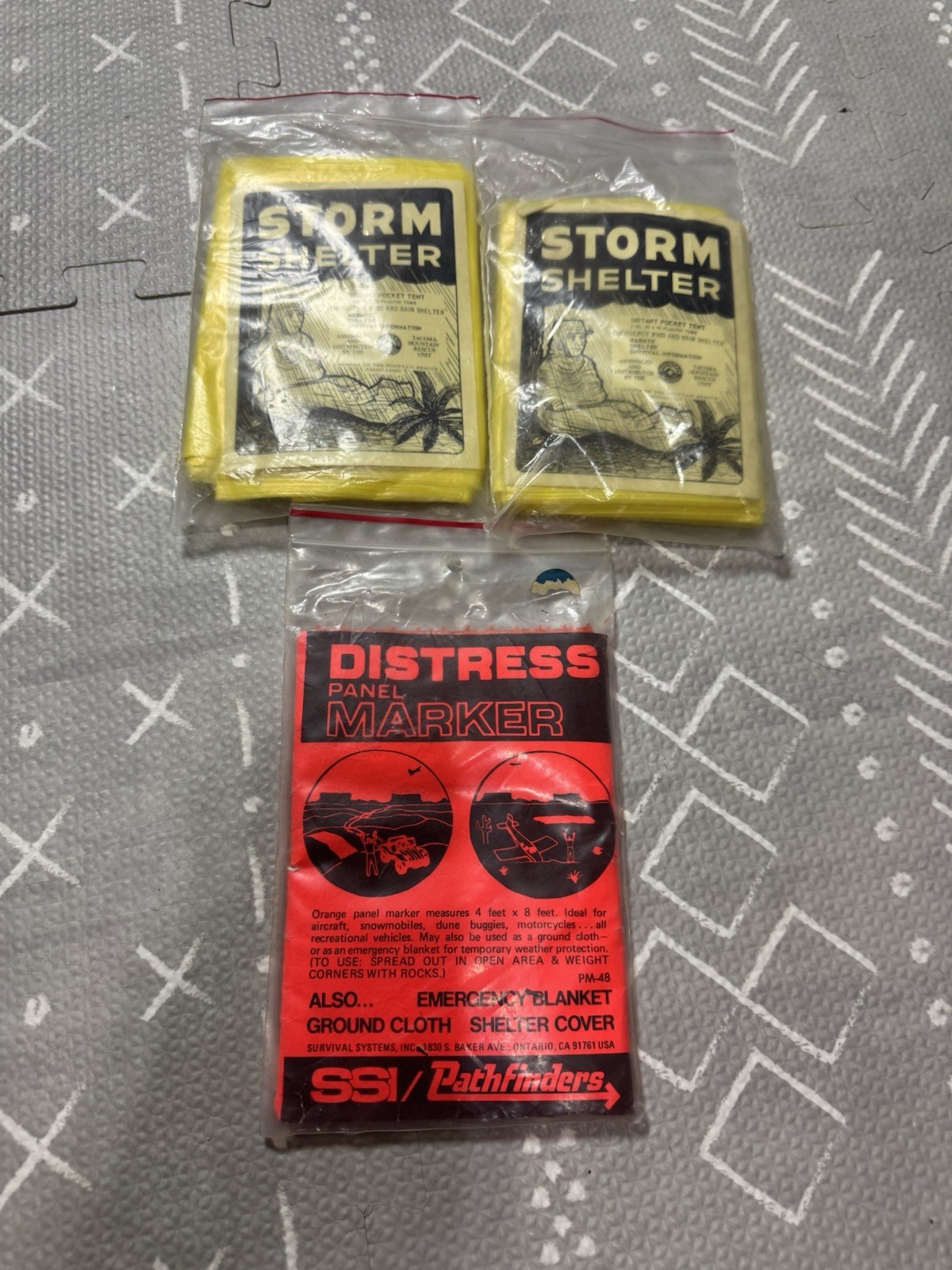 Vintage REI Storm Shelter Instant Pocket Tent 2 Pack
